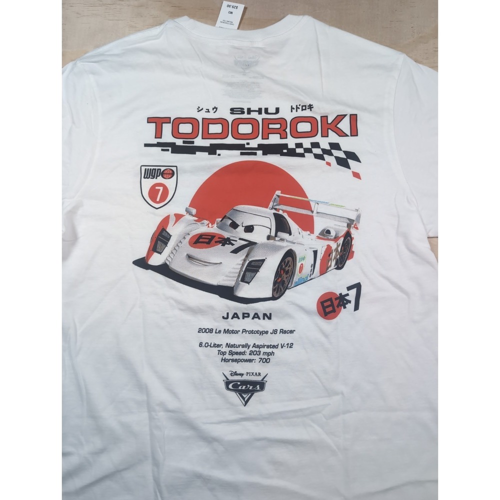 Box Lunch Exclusive Disney Pixar Cars Shu Todoroki World Grand Prix Mens M Shirt